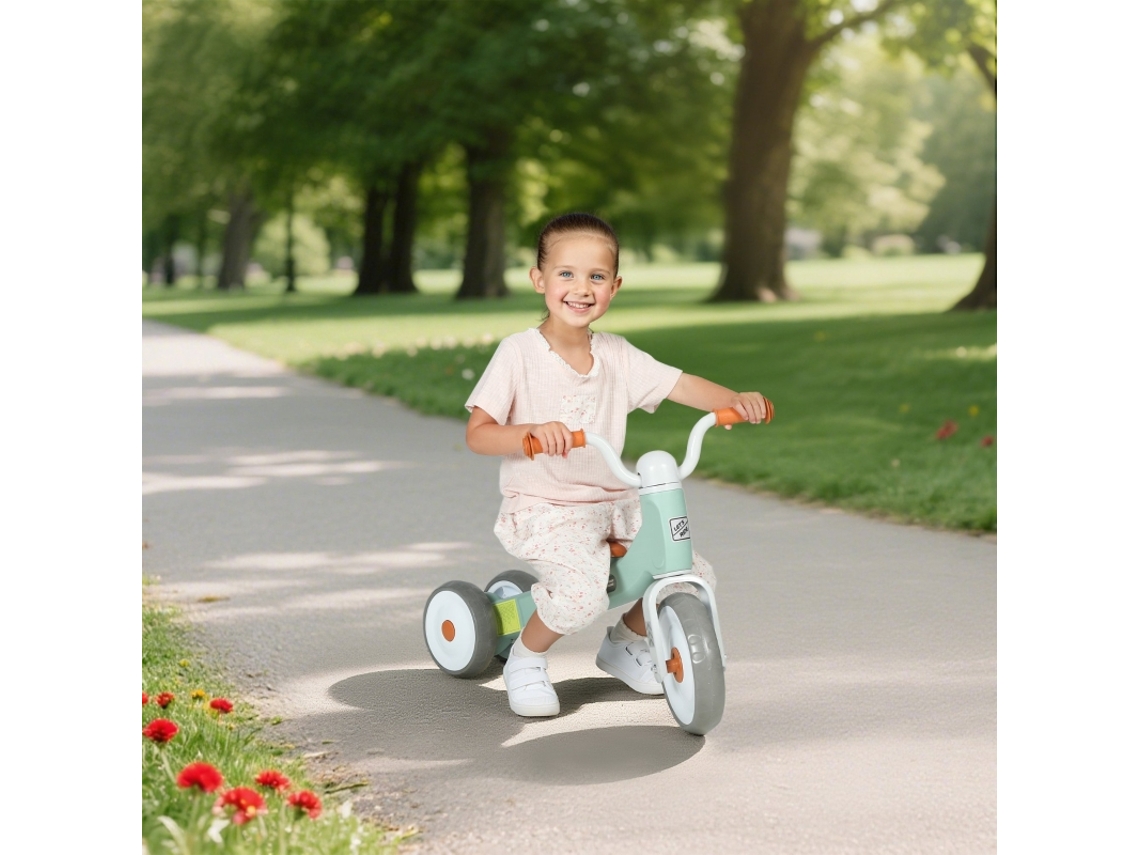 Bicicleta De Equilíbrio Sem Pedais, 3 Rodas Silenciosas, 12-36 Meses, Interior E Exterior, Verde