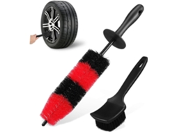 Kit De Limpeza De Rodas De Carro Com Escova Leve Para Pneus E Cabeça Flexível.