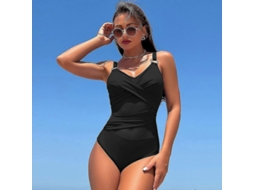Fasst traje de Baño Entero Nylon para Mujer con Control de Barriga, Cuello V, Sexy | S/MARCA