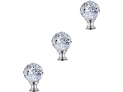 Conjunto De 3 Puxadores Decorativos De Cristal Para Candeeiros De Mesa, Para Realçar O Ambiente.