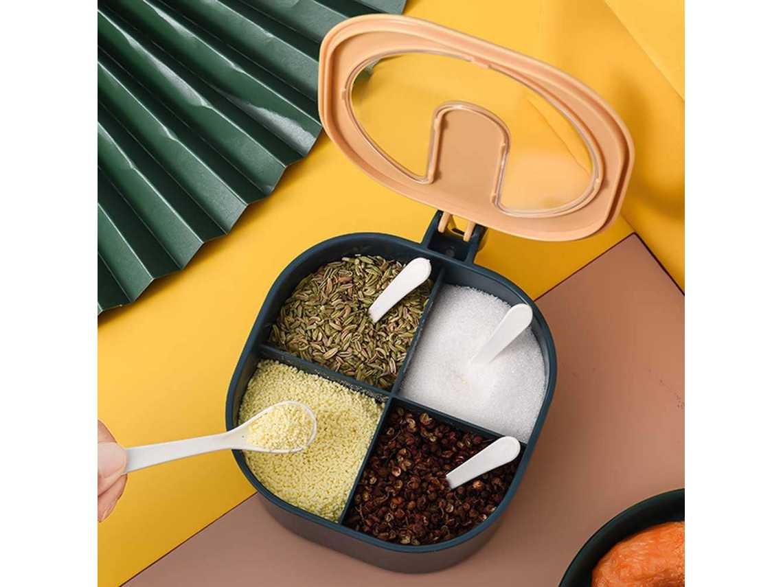Pote Para Temperos Plástico Transparente Cozinha