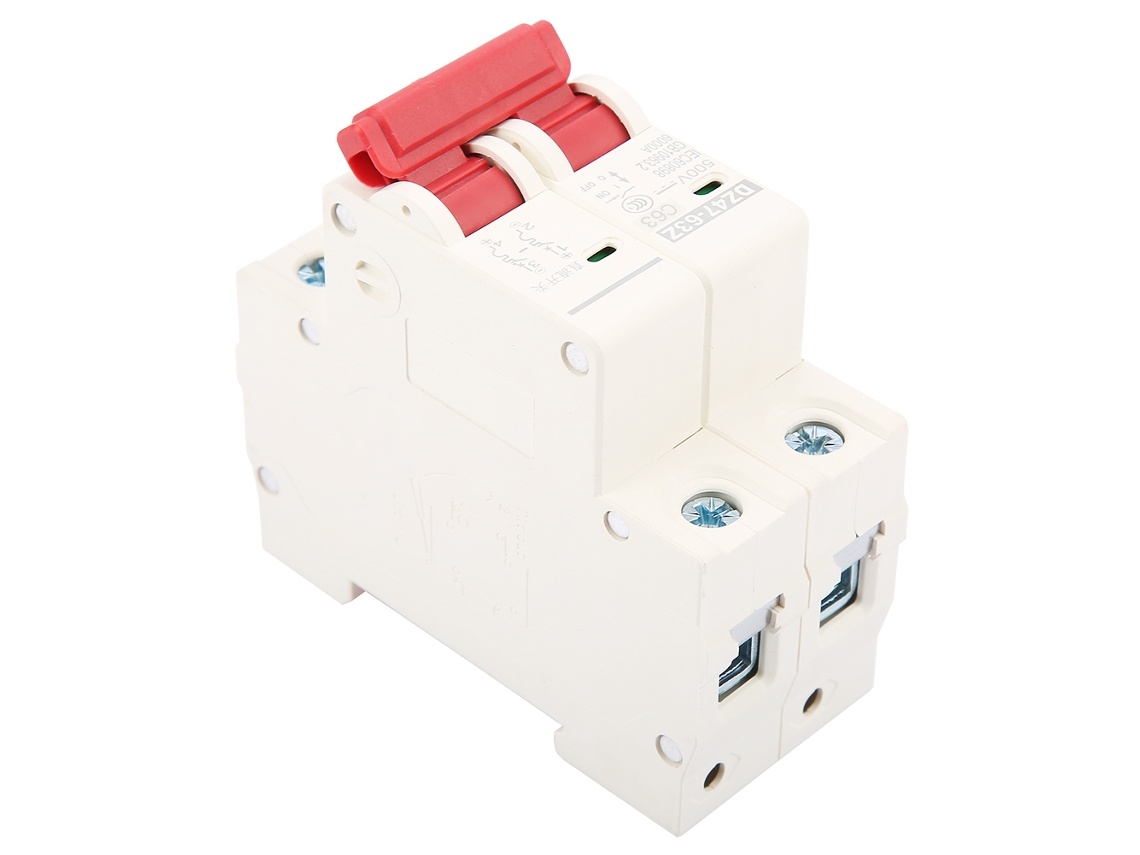 Laxiscreed Disjuntor Miniatura 2p Dc 500v 63a Com Proteção E Funções De Cortacircuitos