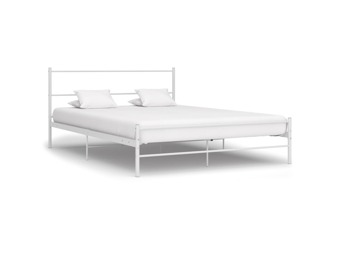 Cama Vidaxl Branco Metal (209x147x84 Cm)