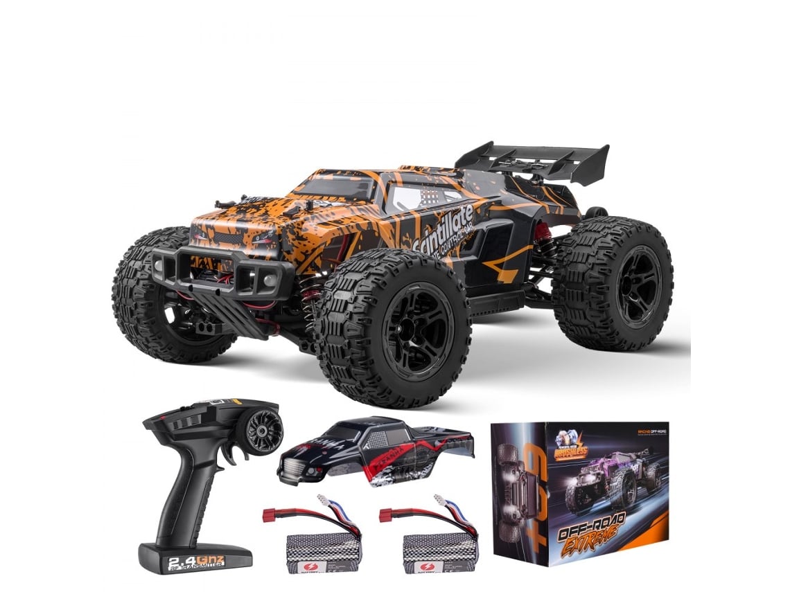 Carrinha Rc 110 4wd Off Road Com Motor Brushless, Chassis Metálico E Pneus De Alta Aderência Tekmaquinas