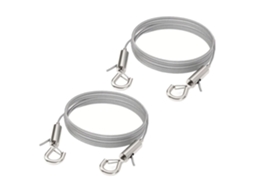 Fio Suporte Ajustável em Aço Inoxidável para Pendurar Quadros com Ganchos Duplos, 2m, 2 Peças, Ideal para Galerias e Decoração de Casa