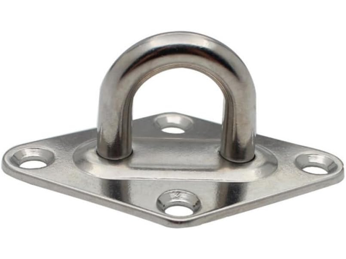 Fecho De Porta Com Fivela Em Aço Inoxidável, 4 Peças, Formato De Losango, Mecanismo De Travamento Deslizante Portas
