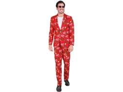 Engraçado Feliz Natal ho terno vermelho para homens