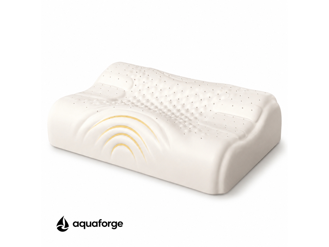 Almofada Cervical Ergonómica Algodão Respirável