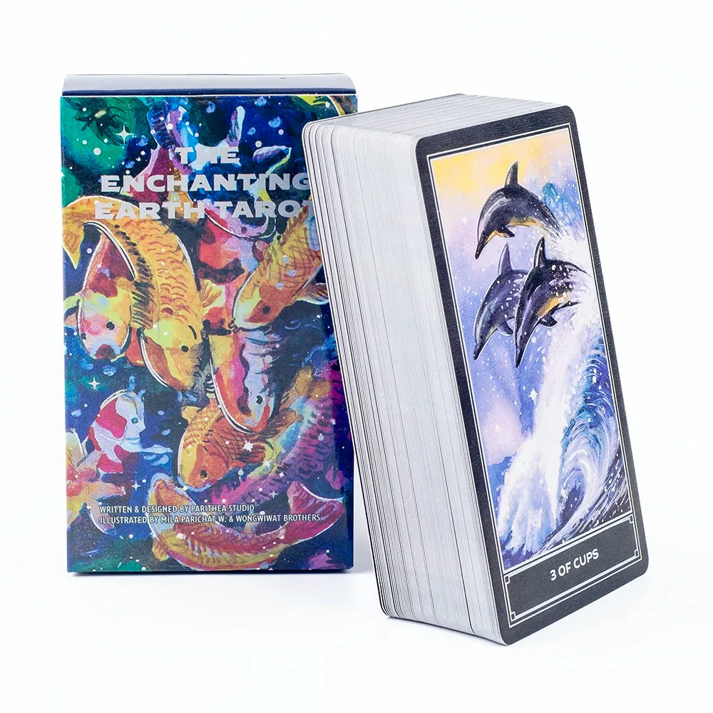 Cartas De Tarô Terra Encantada 10,3*6cm - Cartas De Tarô Dos Animais, 80 Ilustrações Em Aquarela Coloridas
