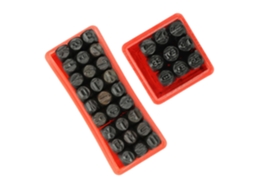 Conjunto De 36 Perfuradores De Aço De 2 Mm Com Letras E Números, Com Estojo De Armazenamento.