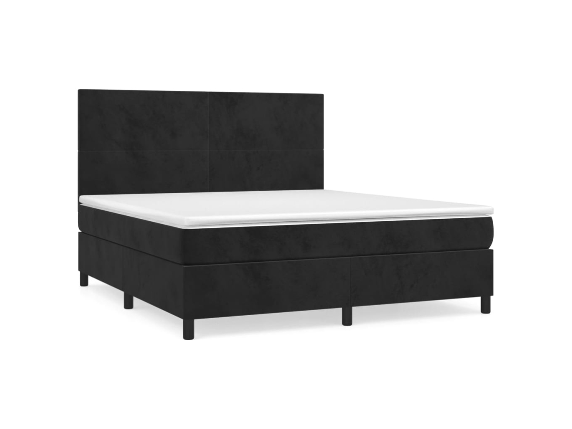 Box Spring Bed, Box Spring Beds Vidaxl Preto Veludo (160 X 200 Cm)