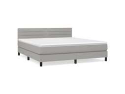 Box Spring Bed, Box Spring Beds Vidaxl Cinzeto Tecido (160 X 200 Cm)