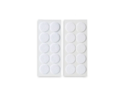 Discos Adesivos De Fecho De Velcro Ø20mm Branco 2146 2 Inofix