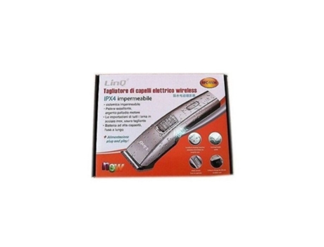 Máquina de cortar cabelo elétrica com régua à prova d'água recarregável Linq Rfc-1106