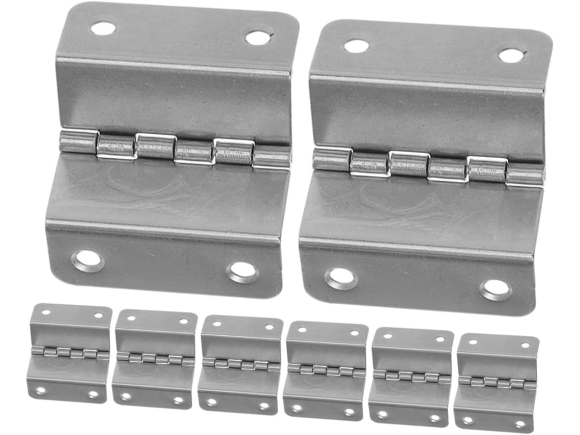 Conjunto De 8 Dobradiças Aço Inoxidável Reforçadas Para Portas