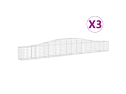 Gabion Basket, Gabion Baskets Vidaxl Prateado Ferro (400 X 30 X 40/60 Cm)