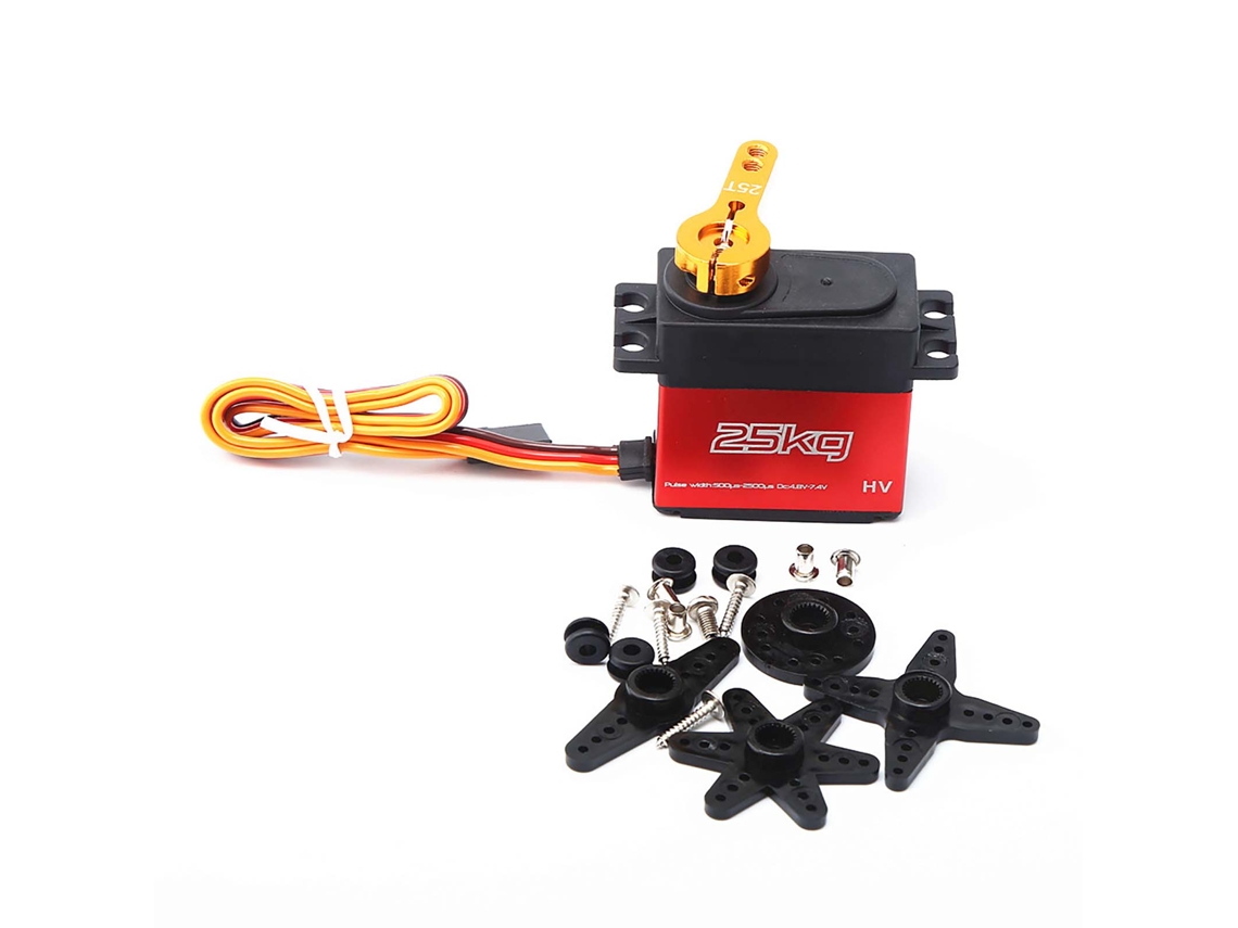 Mali servo Digital 25kg Ip66 À Prova D'água Engrenagem de Cobre para Carro Barco Avião Helicóptero Robô Rc 1/10 1/12