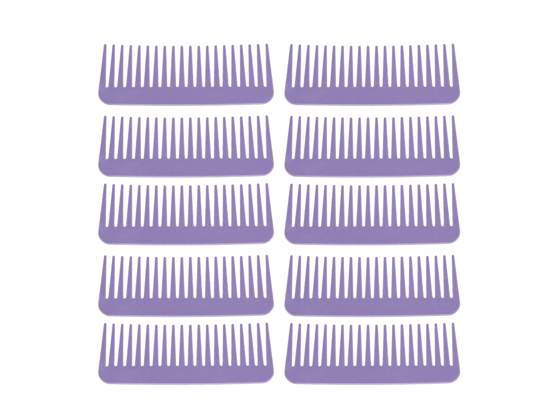 10 Pentes De Dentes Largos De Palha De Trigo Com Alta Resistência Portáteis Para Desembaraçar Cabelo Em Casa E Viagem