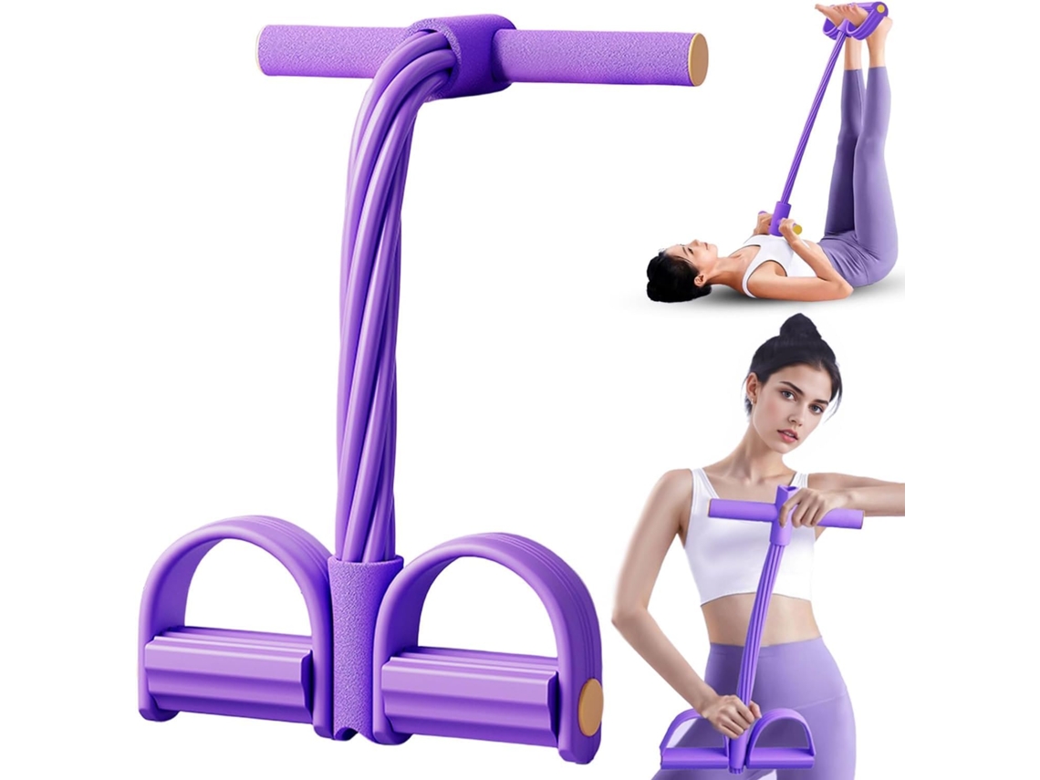 Corda De Tensão Multifuncional, Faixa Resistência Com 6 Tubos, Pedal, Faixas Exercício Fáceis Usar Para