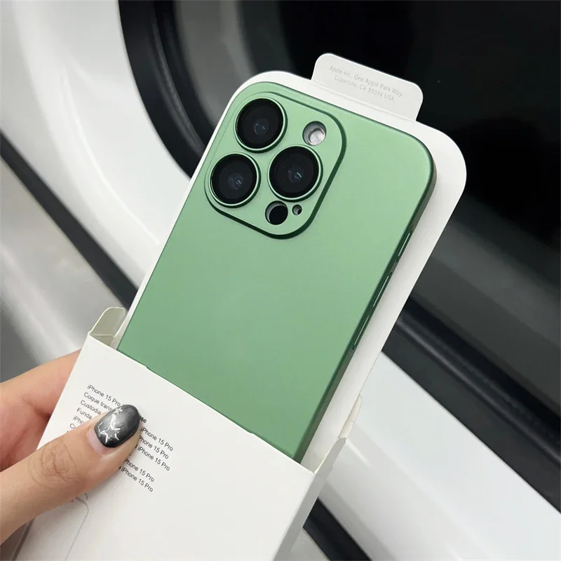Capa Fosca De Tpu Para Iphone 11 Pro Max (verde Escuro), Protege A Câmera E É Resistente A Impactos.