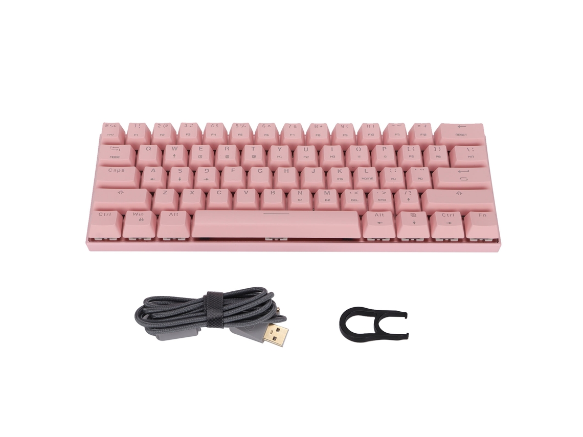 Teclado mecânico LAXISCREED (61 Teclas, RGB, com fio USB)