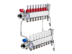 Conjunto De Coletor Para Piso Radiante Com 5 Zonas E Indicadores De Temperatura Tekmaquinas