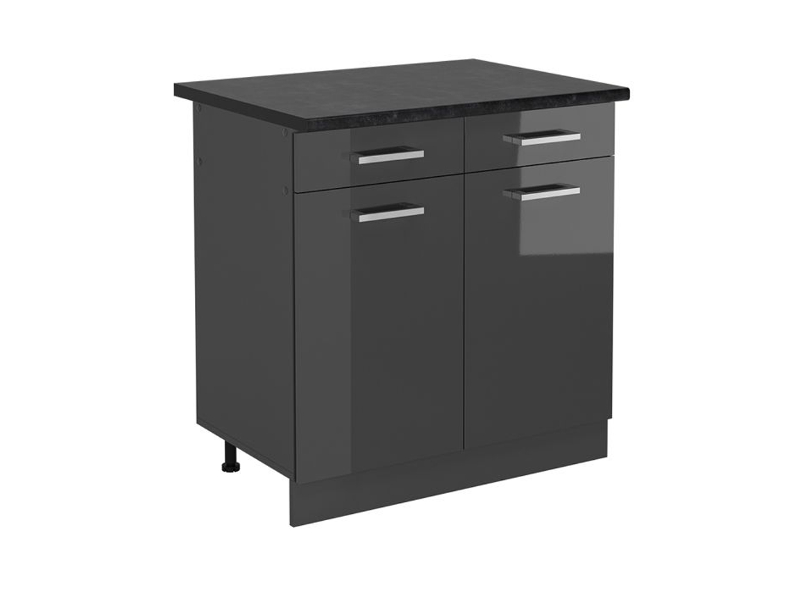 Móvel de cozinha R-Line, 80cm, PT Antracite, Antracite Alta Brilho, Antracite VICCO