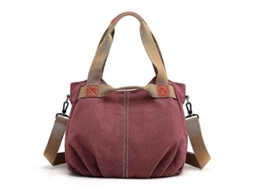 Bolsa de Ombro S/MARCA para Mulher em lona grande para trabalho escola praia