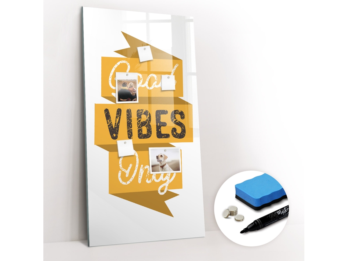 Quadro De Vidro Magnético Frase Motivacional Para O Corredor Espelharte (60x120 Cm)