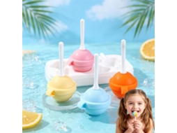 Formas De Silicone Para Picolés Formato De Chupa-chupa, Ideais Para Crianças E Festas De Verão. Reutilizáveis Cores Mistas Hexinyigjly