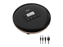 Leitor de Cd Portátil com Bluetooth, Proteção Antichoque e Fones de Ouvido Estéreo para Carro, Casa e Viagens. TAISHENGDA