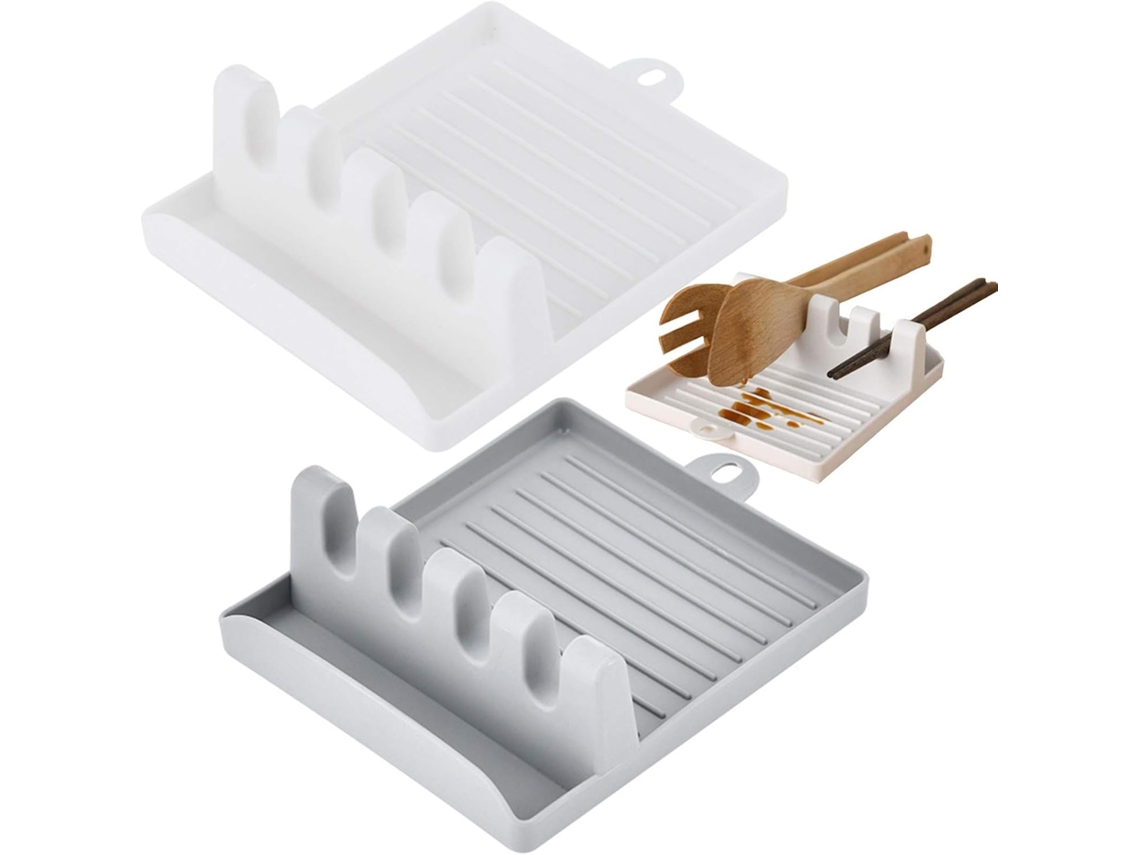 VYLARA Escorredor De Talheres De Silicone, Superfície Antiaderente Com Coletor De Gordura Para Armazenamento Prático E Limpeza Rápida, Indispensável Para Tod