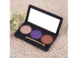 Paleta De Sombras De Olhos Nude Profissional Com 3 Cores, Pincel E Espelho