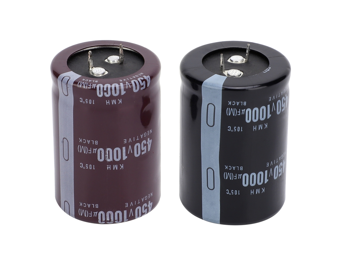 2pcs Capacitor Eletrolítico de Alumínio YURU 1000μf 450v 105℃