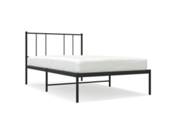 Estrutura De Cama Vidaxl Preto Aço (100x200 Cm)