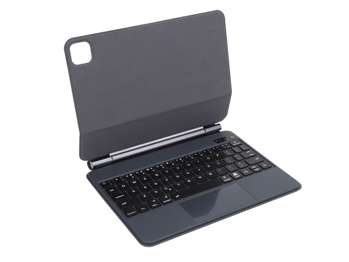 Baoj-2026funda Teclado Para Tablet Ios Pro De 11 Polegadas Com Retroiluminação, Bluetooth, Touchpad E Magnética Cinza