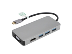 2026zentro-conversor Multifuncional Type C Com Interface De Expansão Vgahdmiusb3.0 X3 Para Vídeo Hd 4k