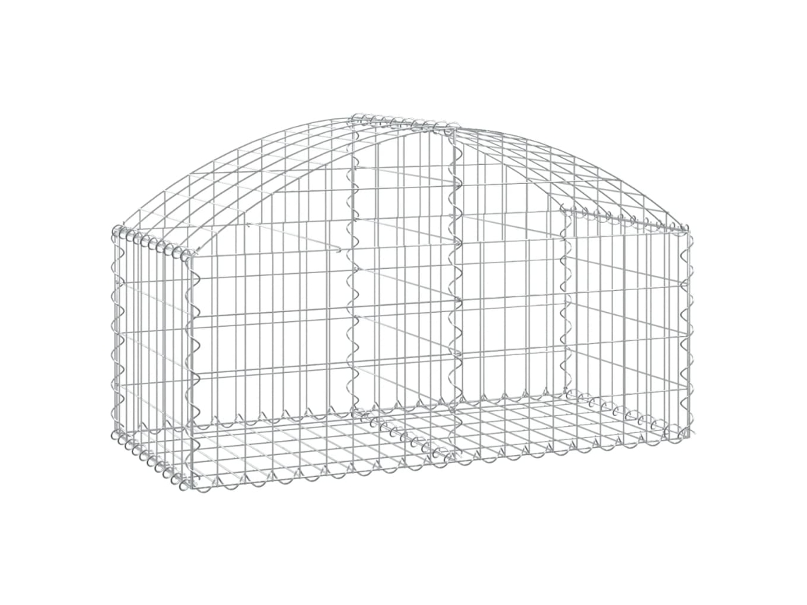 Gabion Basket, Gabion Baskets Vidaxl Prateado Ferro (100 X 50 X 40/60 Cm)