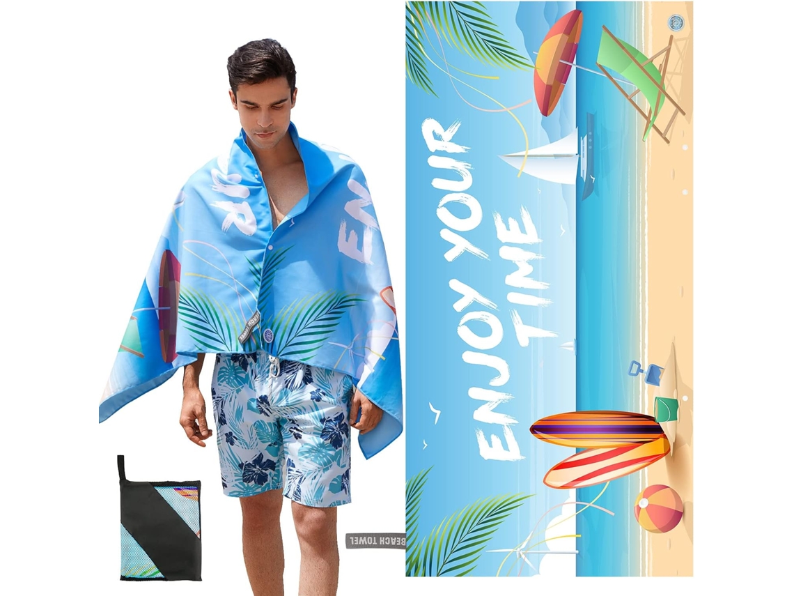 Toalha de Praia com Proteção Uv, Esteira de Praia, Material de Microfibra, Areia BRILVIBERA