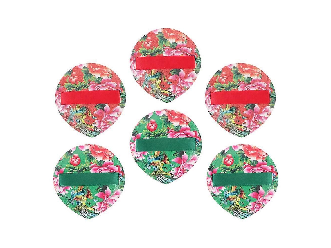 Aplicador De Base Em Formato De Almofada Beauty Puff Verde 6 Unidades Everley891