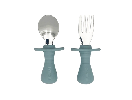 Talheres para crianças - BLW ESSENTIALS - Talheres de aço inoxidável e alças fáceis de segurar