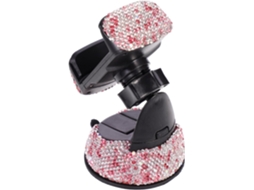 Suporte Para Celular Veicular Em Abs Com Glitter E Ajuste De 360°