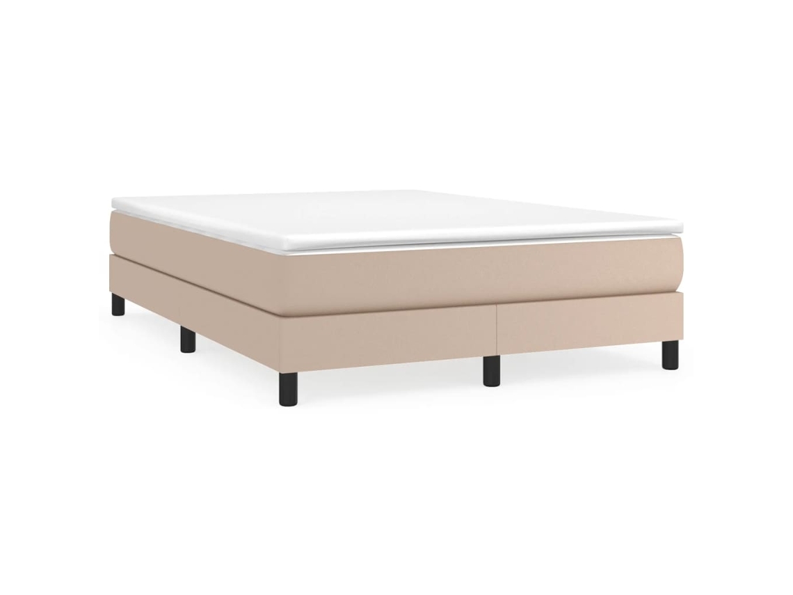 Box Spring Bed Frame, Box Spring Bed Frames Vidaxl Marrom Couro Artificial (140 X 190 Cm)