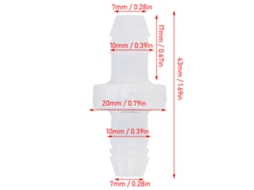 Válvula De Retenção Plástica 6 Peças 10mm Inline
