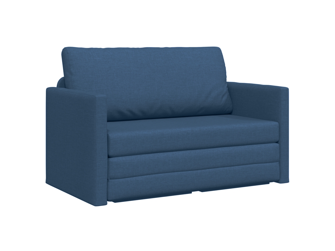 Conjunto 1 Sofá-cama Vidaxl Azul Tecido (124 X 71 X 78 Cm)
