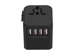 Adaptador de viagem internacional com 4 portas Usb LAXISCREED