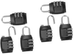 Conjunto De 6 Cadeados Combinação Para Malas Viagem, Digitais