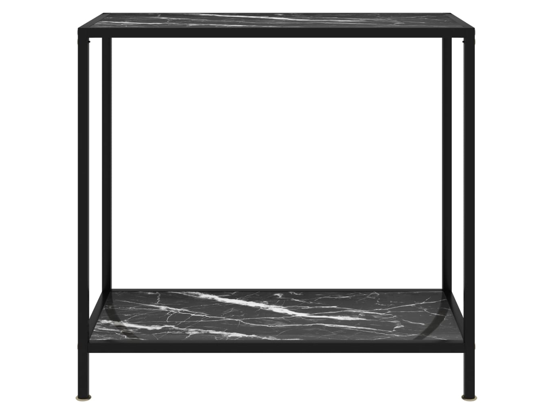 Mesa Consola 80x35x75 Cm Vidro Temperado Preto MAISON EXCLUSIVE