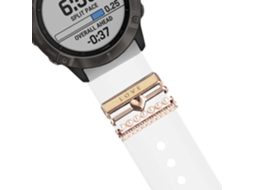 Bracelete Garmin Marq Adventurer Pulseira com Adorno Love Branco