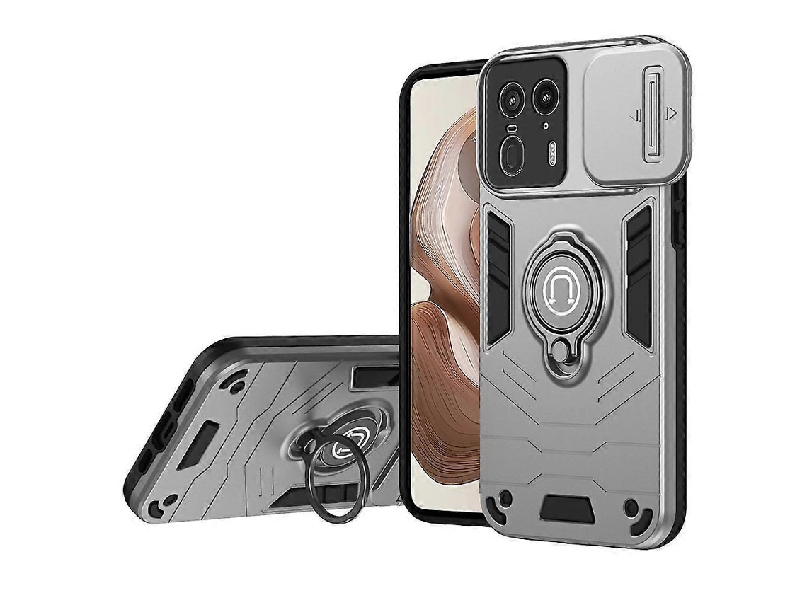 Capa Protetora Para Motorola Edge 50 Ultra 5g / Moto X50 Ultra 5g Com Suporte E Camshield, Capa De Tpu Cinza